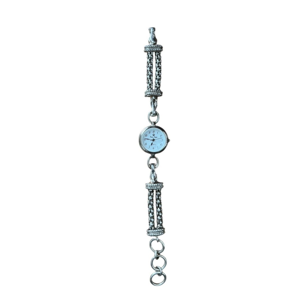 Vintage Womens Premier Design Watch Quartz Silvertone Bracelet New Battery